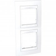 Рамка 2-постова Schneider Electric Unica Plus вертикальна білий MGU6.004V.18
