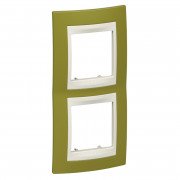Рамка 2-постова Schneider Electric Unica Plus вертикальна фісташкова/слонова кістка MGU6.004V.566