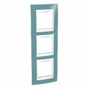 Рамка 3-постовая Schneider Electric Unica Plus вертикальная синий/белый MGU6.006V.873