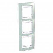 3-постова рамка Schneider Electric Unica Plus вертикальна морська хвиля/білий MGU6.006V.870