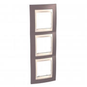 Рамка 3-постовая Schneider Electric Unica Plus вертикальная лиловый/слоновая кость MGU6.006V.576