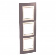 Рамка 3-постова Schneider Electric Unica Plus вертикальна лілова/слонова кістка MGU6.006V.576