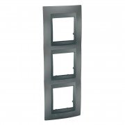 Рамка 3-постовая Schneider Electric Unica Top вертикальная графит MGU6.006V.12