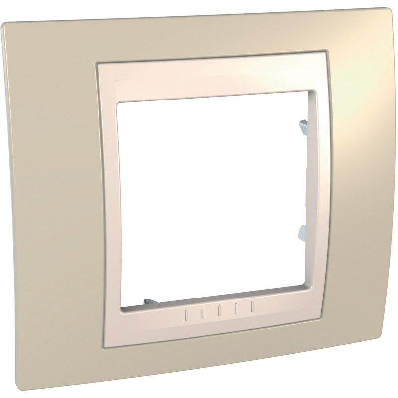 Рамка 1-постовая Schneider Electric Unica Plus песочный/слоновая кость MGU6.002.567