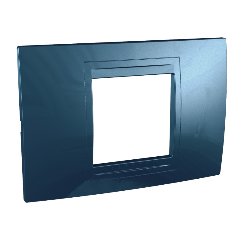 Рамка 2-модульна Schneider Electric Unica Allegro пластик блакитний лід MGU4.102.54