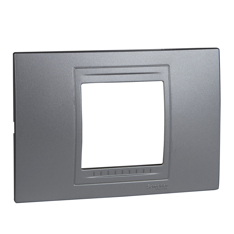 Рамка 2-модульна Schneider Electric Unica Allegro пластик алюміній MGU4.102.30