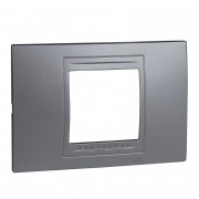 Рамка 2-модульная Schneider Electric Unica Allegro пластик алюминий MGU4.102.30