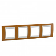 Рамка 4-постова Schneider Electric Unica Plus помаранчевий/слонова кістка MGU6.008.569