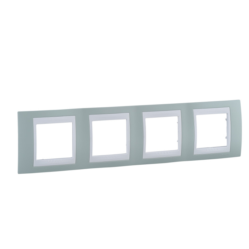 Рамка 4-постова Schneider Electric Unica Plus морська хвиля/білий MGU6.008.870