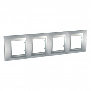 Рамка 4-постовая Schneider Electric Unica Top алюминий MGU6.008.30