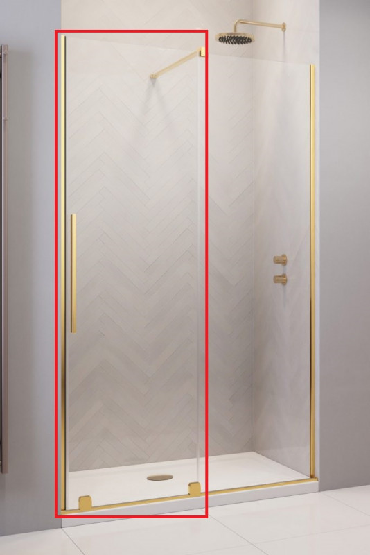 Створка душевой двери Radaway Furo Gold DWJ 52.2х200 см раздвижная правая золото/прозрачное стекло 10107522-09-01R