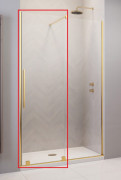 Створка душевой двери Radaway Furo Gold DWJ 62.2х200 см раздвижная правая золото/прозрачное стекло 10107622-09-01R