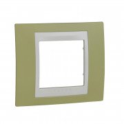 Рамка 1-постовая Schneider Electric Unica Plus зеленое яблоко/слоновая кость MGU6.002.563