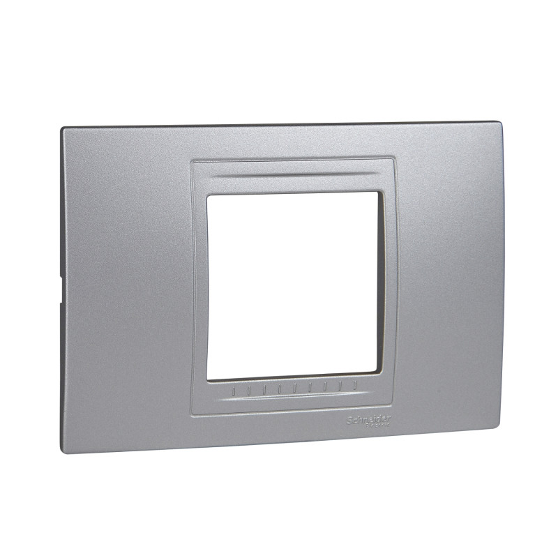 Рамка 2-модульная Schneider Electric Unica Allegro пластик серебристый MGU4.102.60