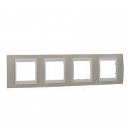 Рамка 4-постовая Schneider Electric Unica Plus песочный/слоновая кость MGU6.008.567