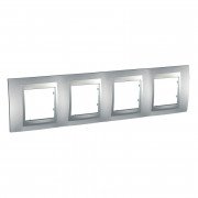 Рамка 4-постова Schneider Electric Unica Top алюміній MGU6.008.30