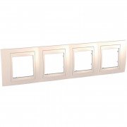 Рамка 4-постовая Schneider Electric Unica Plus cлоновая кость MGU6.008.25