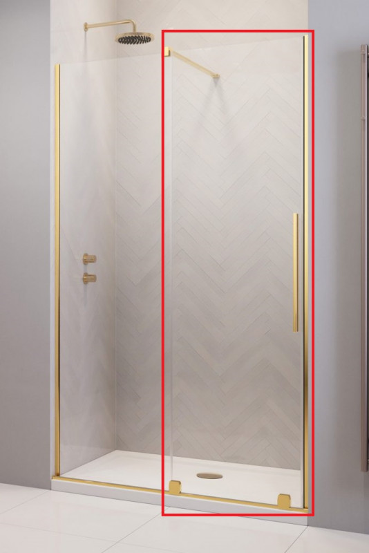 Створка душевой двери Radaway Furo Gold DWJ 77.2х200 см раздвижная левая золото/прозрачное стекло 10107772-09-01L