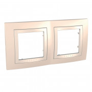 Рамка 2-постовая Schneider Electric Unica Basic кремовый/слоновая кость MGU2.004.559