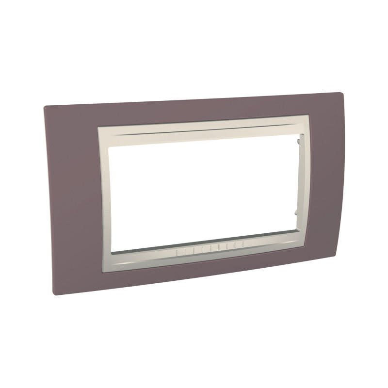 Рамка 4-модульна Schneider Electric Unica Plus ліловий/слонова кістка MGU6.104.576