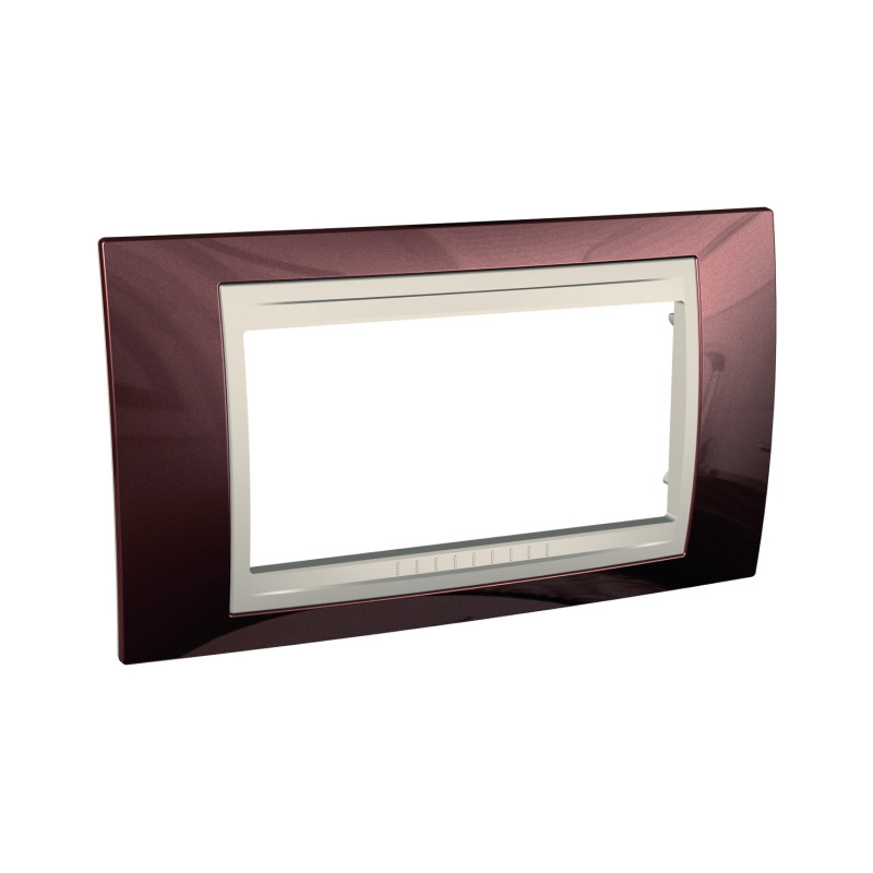 Рамка 4-модульна Schneider Electric Unica Plus теракотовий/слонова кістка MGU6.104.551