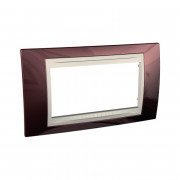 Рамка 4-модульная Schneider Electric Unica Plus терракотовый/слоновая кость MGU6.104.551