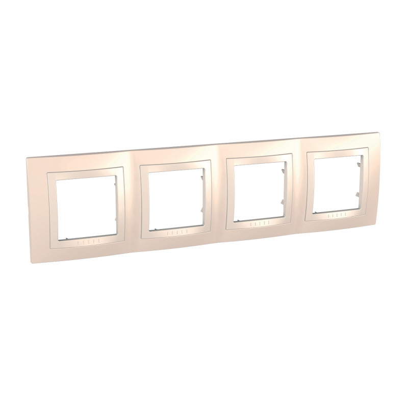 Рамка 4-постовая Schneider Electric Unica Basic кремовый/слоновая кость MGU2.008.559