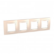 Рамка 4-постовая Schneider Electric Unica Basic кремовый/слоновая кость MGU2.008.559