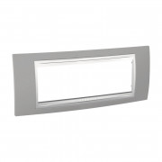 Рамка 6-модульна Schneider Electric Unica Plus туманно-сірий/білий MGU6.106.865