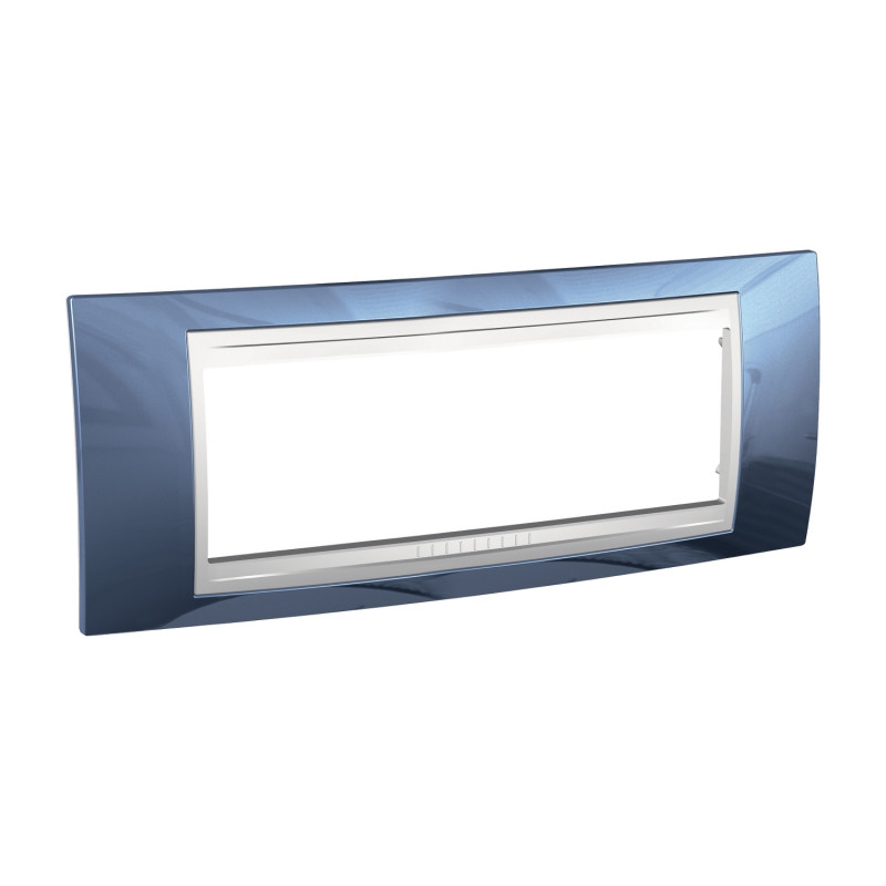 Рамка 6-модульная Schneider Electric Unica Plus голубой лед/белый MGU6.106.854