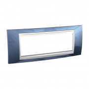 Рамка 6-модульная Schneider Electric Unica Plus голубой лед/белый MGU6.106.854