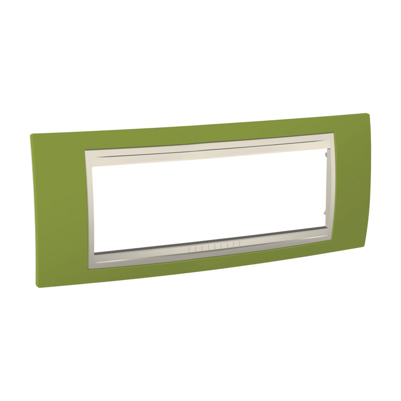 Рамка 6-модульная Schneider Electric Unica Plus фисташковый/слоновая кость MGU6.106.566