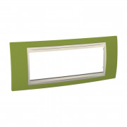 Рамка 6-модульна Schneider Electric Unica Plus фісташкова/слонова кістка MGU6.106.566