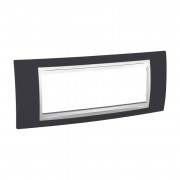 Рамка 6-модульная Schneider Electric Unica Plus серо-зеленый/белый MGU6.106.877