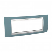 Рамка 6-модульная Schneider Electric Unica Plus синий/белый MGU6.106.873