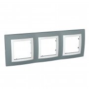 Рамка 3-постовая Schneider Electric Unica Basic серый техно/белый MGU2.006.858