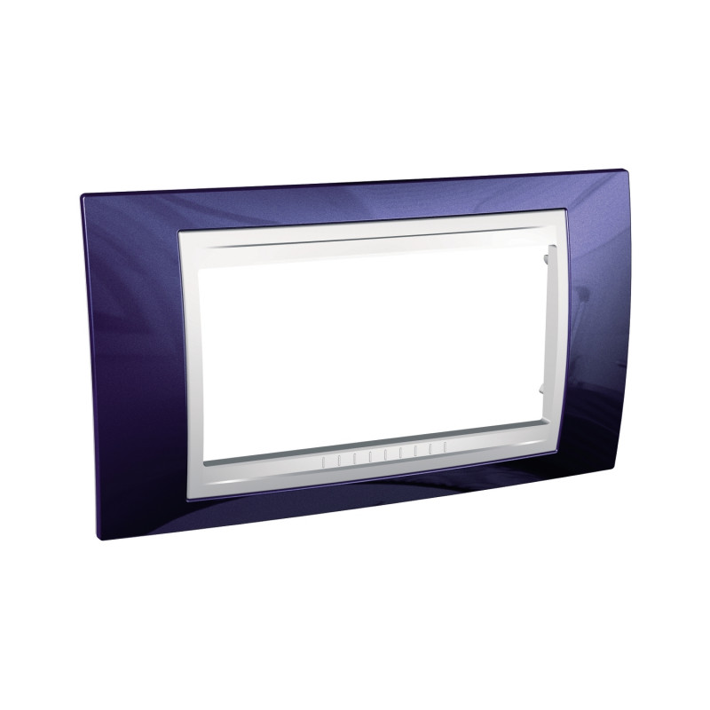 Рамка 4-модульна Schneider Electric Unica Plus індиго/білий MGU6.104.842