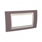 Рамка 4-модульна Schneider Electric Unica Plus ліловий/слонова кістка MGU6.104.576