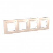 Рамка 4-постовая Schneider Electric Unica Basic кремовый/слоновая кость MGU2.008.559