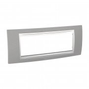 Рамка 6-модульная Schneider Electric Unica Plus туманно-серый/белый MGU6.106.865