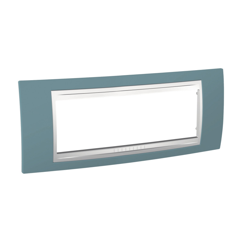 Рамка 6-модульна Schneider Electric Unica Plus синій/білий MGU6.106.873