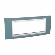 Рамка 6-модульная Schneider Electric Unica Plus синий/белый MGU6.106.873