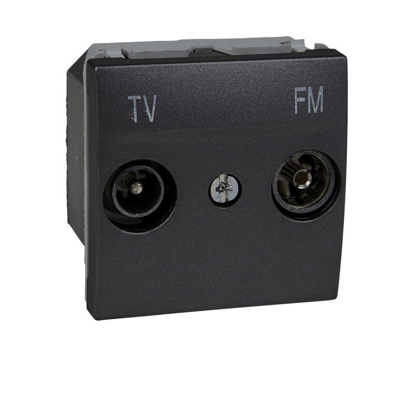 Розетка TV-FM оконечная Schneider Electric Unica графит MGU3.452.12