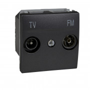 Розетка TV-FM оконечная Schneider Electric Unica графит MGU3.452.12