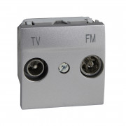 Розетка TV-FM проходная Schneider Electric Unica алюминий MGU3.453.30