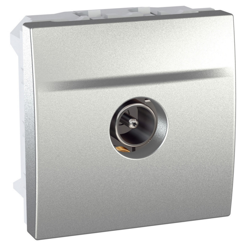 Розетка ТВ индивидуальная Schneider Electric Unica штыревой разъем алюминий MGU3.462.30