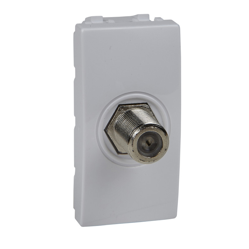 Розетка ТВ індивідуальна Schneider Electric Unica гніздовий роз'єм білий MGU3.468.18