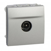 Розетка ТВ оконечная Schneider Electric Unica штыревой разъем алюминий MGU3.464.30