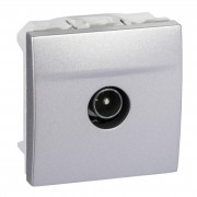 Розетка ТВ проходная Schneider Electric Unica штыревой разъем алюминий MGU3.463.30