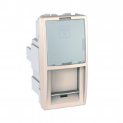 Телефонная розетка Schneider Electric Unica RJ12 6 контактов 1 модуль слоновая кость MGU3.495.25